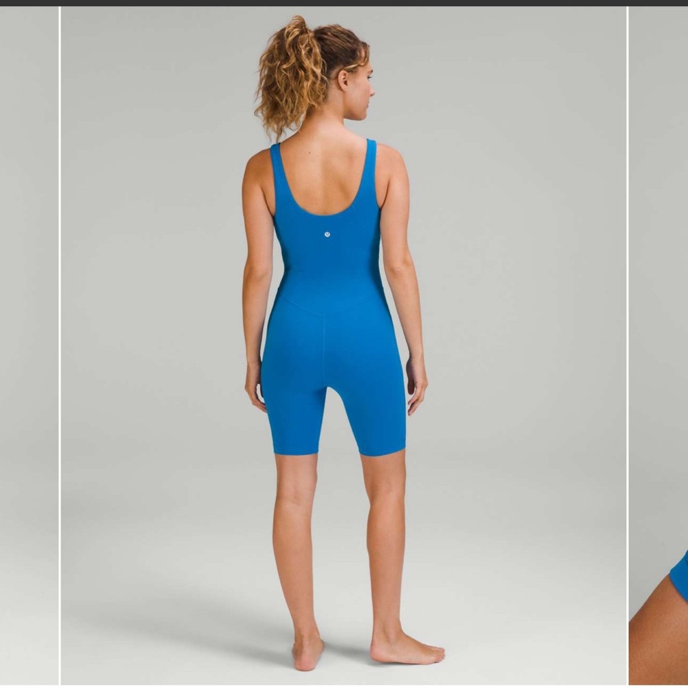Lululemon Align bodysuit 6” size 12 poolside blue